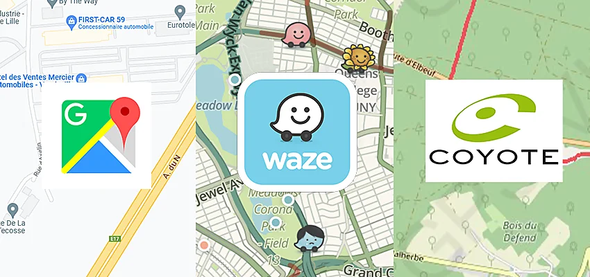 googlemaps waze coyote